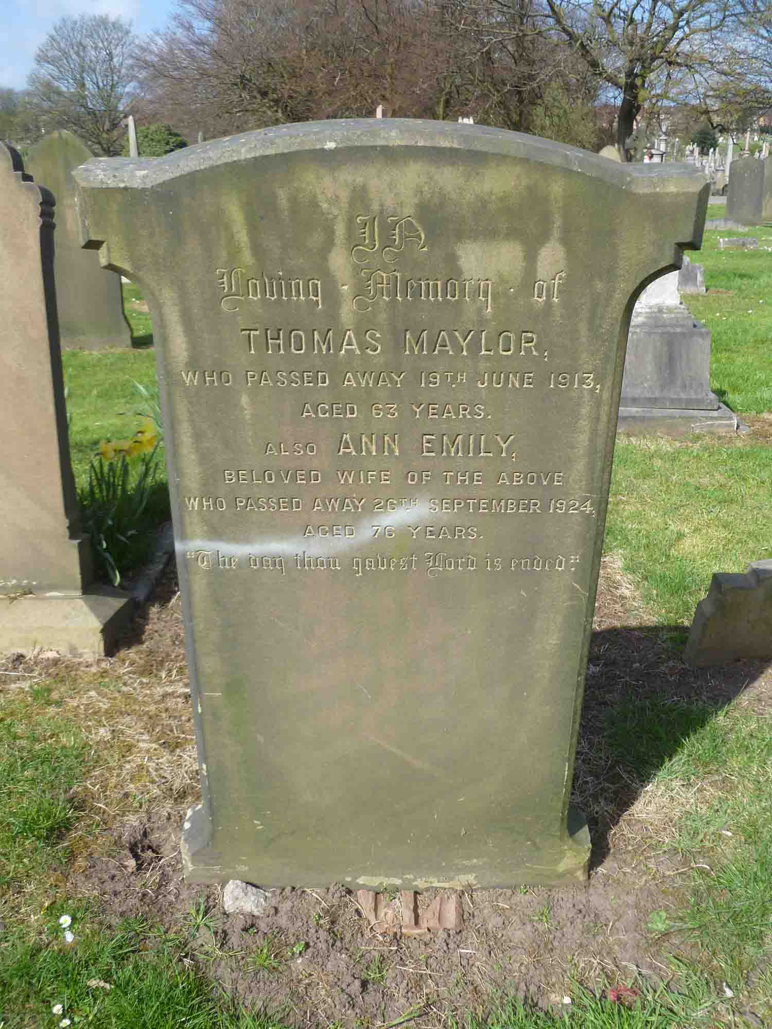 Maylor, Thomas & Ann Emily (D Left 449)